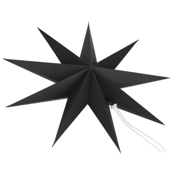 Dekoratív 3D papírcsillag, 9 ágú, 60cm, fekete - Image 9
