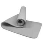 Fitnesz/jóga/pilates szőnyeg, NBR hab, 183x61x1.5 cm, szürke