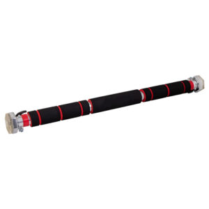 Ajtókeretbe illeszthető húzódzkodó rúd, acélból gumi végekkel, hossza 60-100 cm