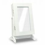 Ékszertartó szekrény tükörrel, 21x36x15cm, fehér