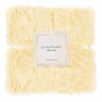 Patura pufoasa si calduroasa pentru 2 persoane, 200x220cm, galben