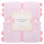 Bolyhos, bojtos takaró, 2 személyes, 200x220cm, rózsaszín