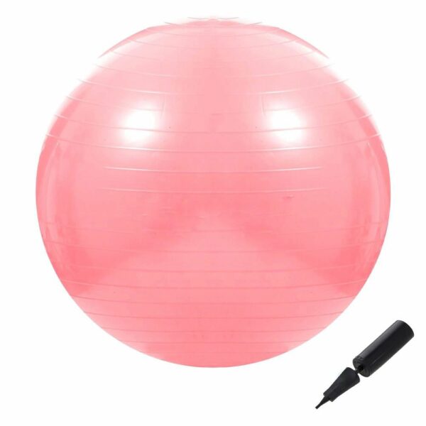 Fitness vagy jóga labda 75 cm, pumpával, rózsaszín