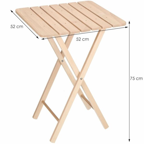 Set masa patrata plianta, cu 2 scaune pliante, gradina sau balcon Solas - Image 21