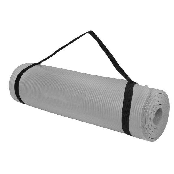 Saltea fitness/yoga/pilates, spuma NBR, 183x61x1.5 cm, gri - Image 2