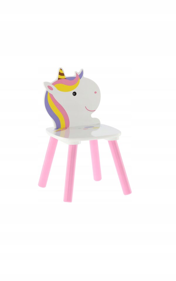 Set mobilier copii Lily, masa si 2 scaune, alb-roz, 55x55x43 cm - Image 5