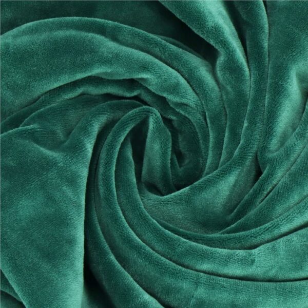 Set 4 huse pentru scaun catifelata, marime universala, poliester si spandex, verde - Image 6