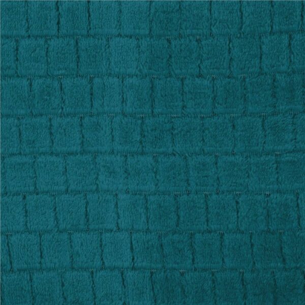Patura pufoasa pentru 2 persoane, 2 fete, model in relief, 160x200cm, verde marin - Image 11