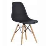 Skandináv étkezőszék a konyhába, 38x42x82cm, fekete