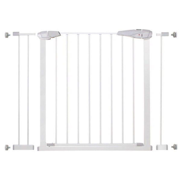 Biztonsági kapu lépcsőhöz, állítható 97-106 cm, acélból, fehér