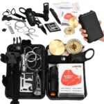 Többfunkciós turista túlélőkészlet kempingezéshez, vadászathoz, horgászathoz, 19 db