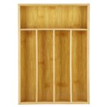 Evő- és konyhai eszköz rendszerező, bambusz, 25x35x5cm