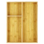 Evőeszköz és konyhai eszköz rendszerező, bambusz, 40x30x5cm