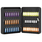 Kulcstároló doboz 100 kulcshoz, falra szerelhető, 30x24x7cm, fekete