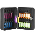 Kulcstároló doboz 30 kulcshoz, falra szerelhető, 20x16x7,5cm, fekete