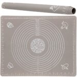 Élelmiszer-minőségű szilikon tábla tészta dagasztáshoz, magas hőmérsékletnek ellenáll, 50x40cm, szürke