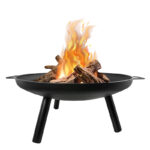 Semineu de exterior pentru terasa sau gradina , otel, 70x59x29cm