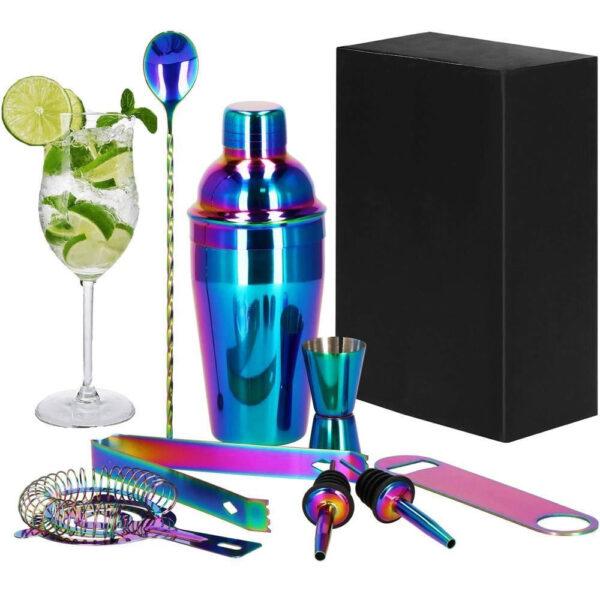 Set Cocktail Shaker Kit pentru barmani 550ml, KI17, 8 piese - Image 12