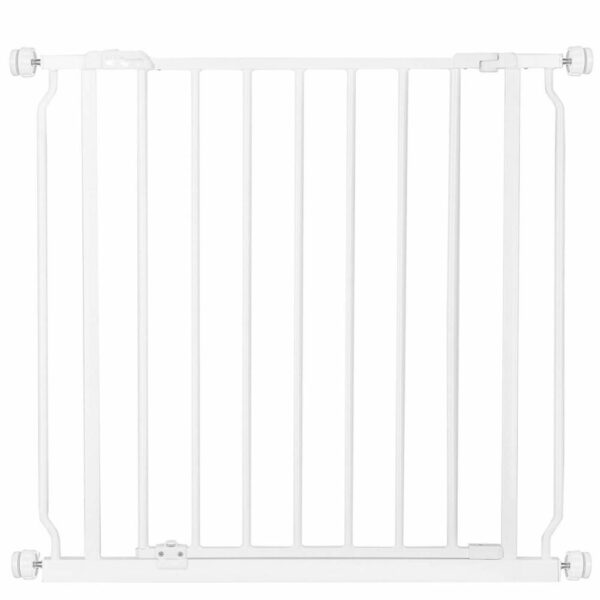 Poarta de siguranta Safety Gate pentru scari, ajustabila 74-82 cm, din otel, alba - Image 10