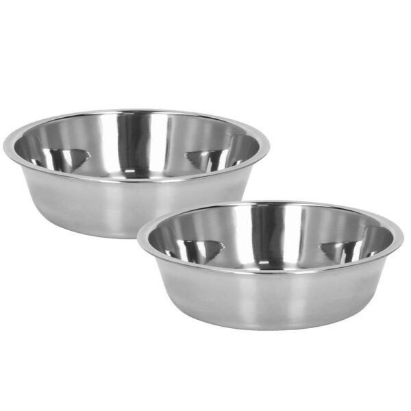 Set de 2 castroane din inox cu suport de bambus, 2x14cm - Image 11