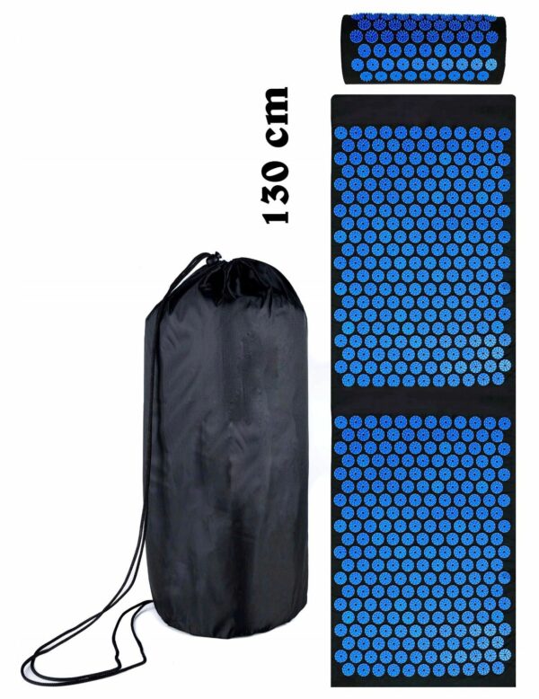 Matrac és párna akupresszúrás fájdalomcsillapításhoz, 130x50cm, kék - Image 10