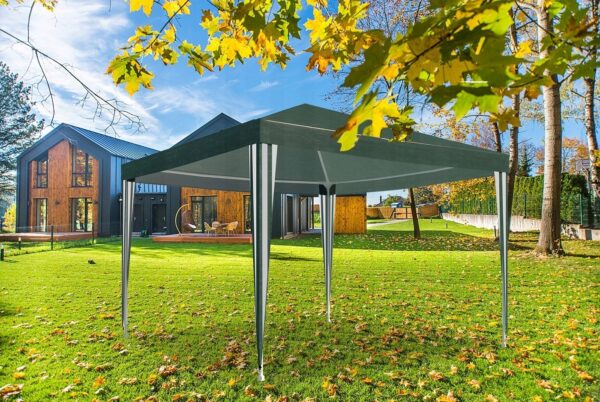 Cort pavilion de gradina, 300x300 cm, impermeabil cu rezistenta UV, verde - Image 11