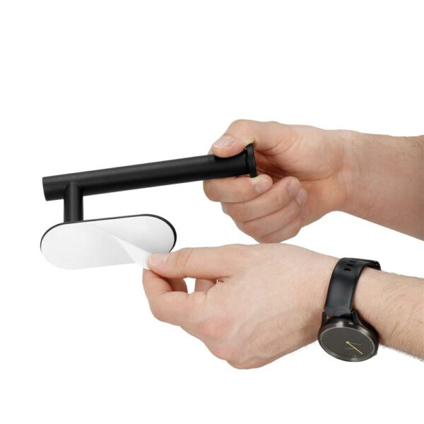 Acél wc papír tartó, öntapadós rögzítés, 16cm, fekete - Image 10