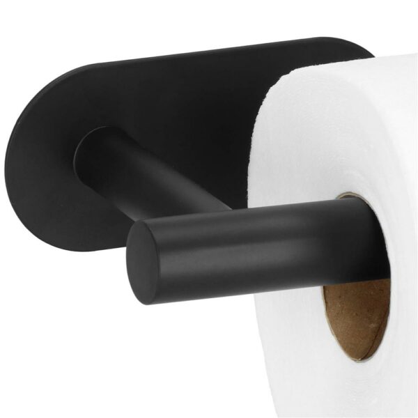 Acél wc papír tartó, öntapadós rögzítés, 16cm, fekete - Image 11