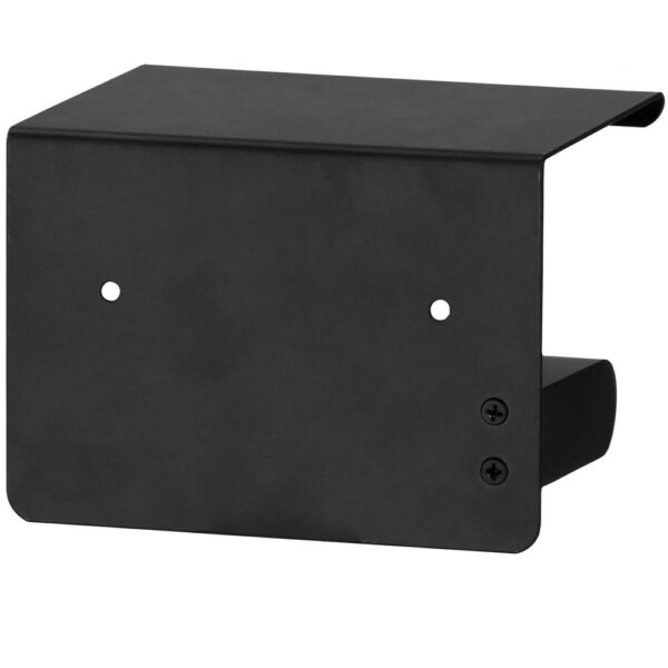 Acél WC-papír tartó tárolópolccal, öntapadós rögzítés, 14cm, fekete - Image 11