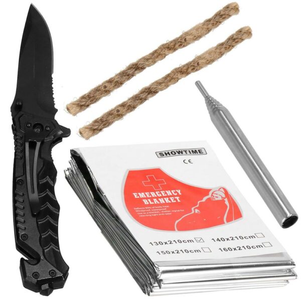 Kit de supravietuire turistic multifunctional camping, vanatoare, pescuit, 21 piese - Image 19