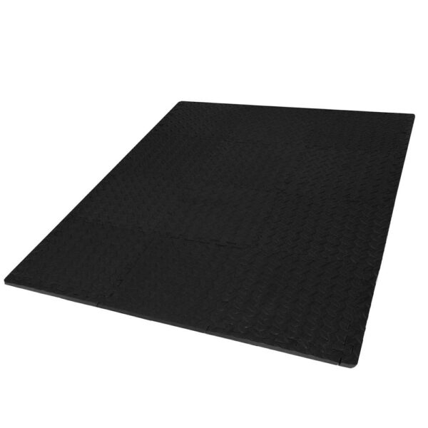 Covor din spuma pentru copii, tip puzzle, 12 piese, termoizolant, 118x90 cm, negru - Image 13