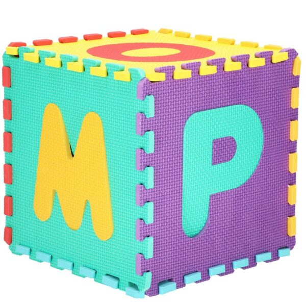 Habszivacs matrac gyerekeknek, ábécés puzzle típusú, 61 db, hőszigetelő, 170x150 cm, többszínű - Image 9