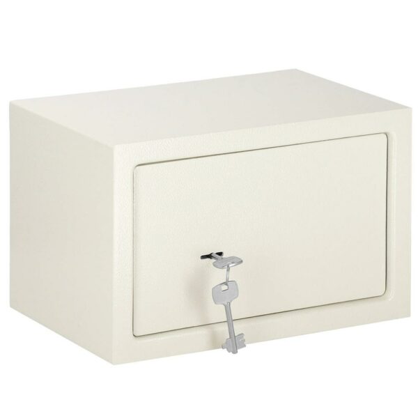 Seif standard cu cheie, 200x310x200 mm, Otel, Bej - Image 12
