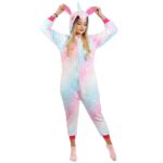 Onesie típusú női pizsama, egyszarvú modell, M-es méret