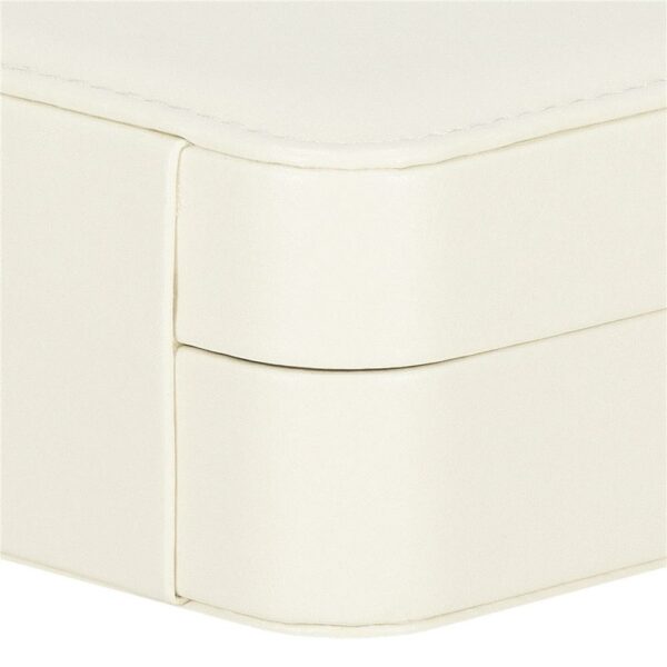 (DL) Cutie depozitare si organizare bijuterii, MDF, piele ecologica, 10 x 10 x 5cm, crem - Image 14