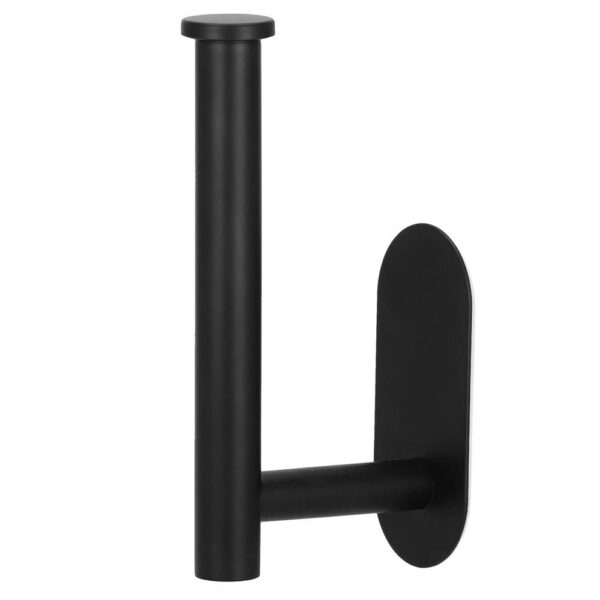Acél wc papír tartó, öntapadós rögzítés, 16cm, fekete - Image 12