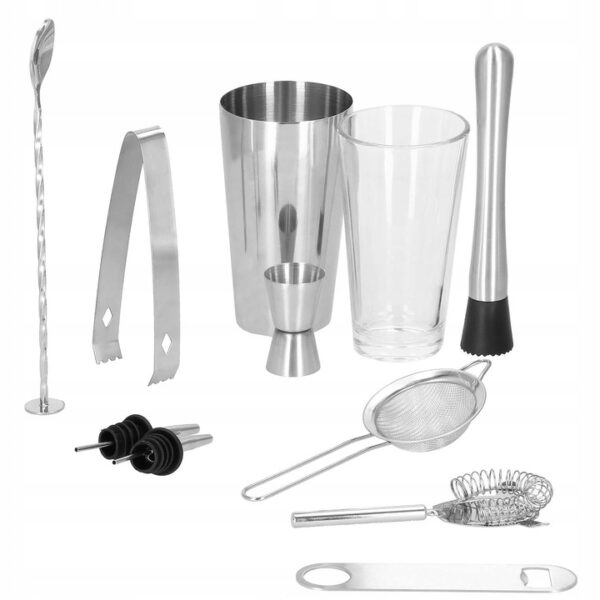 Cocktail Shaker készlet pultosoknak 400/700 ml, KI9, 11 darab - Image 5