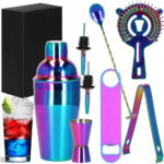 Set Cocktail Shaker Kit pentru barmani 550ml, KI17, 8 piese