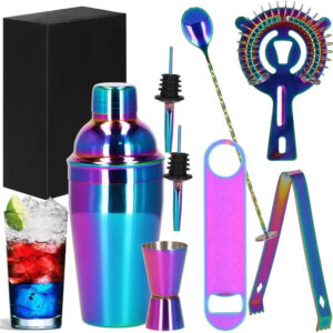 Set Cocktail Shaker Kit pentru barmani 550ml, KI17, 8 piese