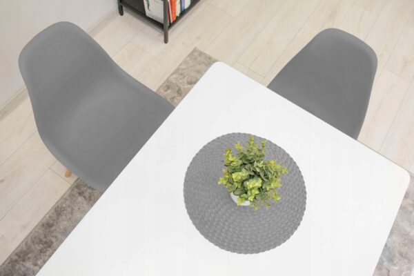 Set 4 scaune dining Scandinav pentru bucatarie, 38x42x82cm, gri - Image 10