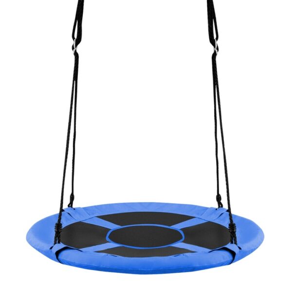 Leagan tip cuib Sersimo, 90cm, 2 in 1 cu cort de protectie, 100 kg, Albastru Galben - Image 12