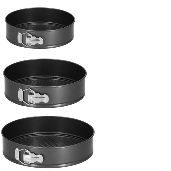 3 db sütőforma készlet, 27, 25 és 23 cm, kivehető aljú, szürke - Image 17