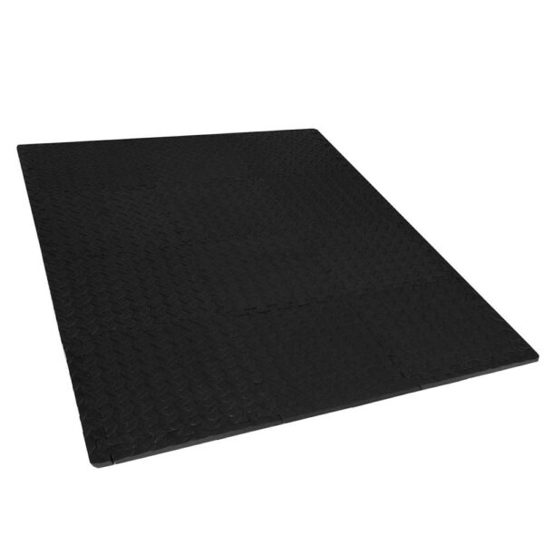 Covor din spuma pentru copii, tip puzzle, 12 piese, termoizolant, 118x90 cm, negru - Image 15