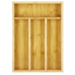 Evőeszközök és konyhai eszközök rendszerező, bambusz, 25x34x4,5 cm