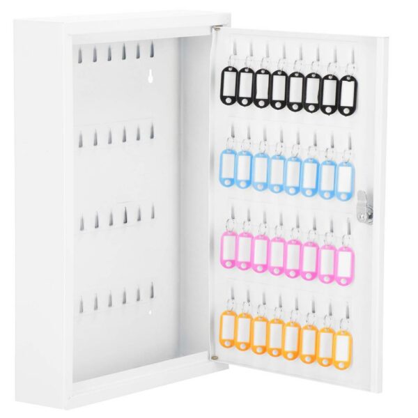Cutie metalica din otel pentru 64 chei, echipata, 45x30x8cm, alba - Image 17