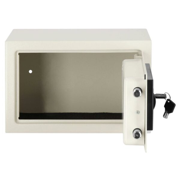 Seif electronic standard cu cifru si cheie, 200x300x200 mm, Otel, Bej - Image 17