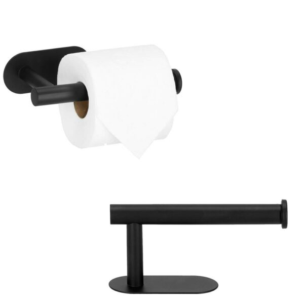 Acél wc papír tartó, öntapadós rögzítés, 16cm, fekete - Image 16