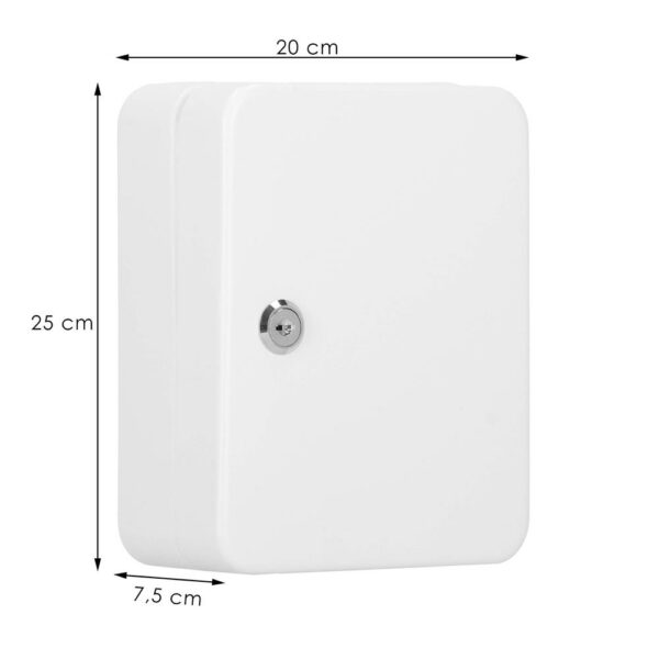 Cutie metalica din otel pentru 48 chei, echipata, 25x20x7.5cm, alba - Image 18