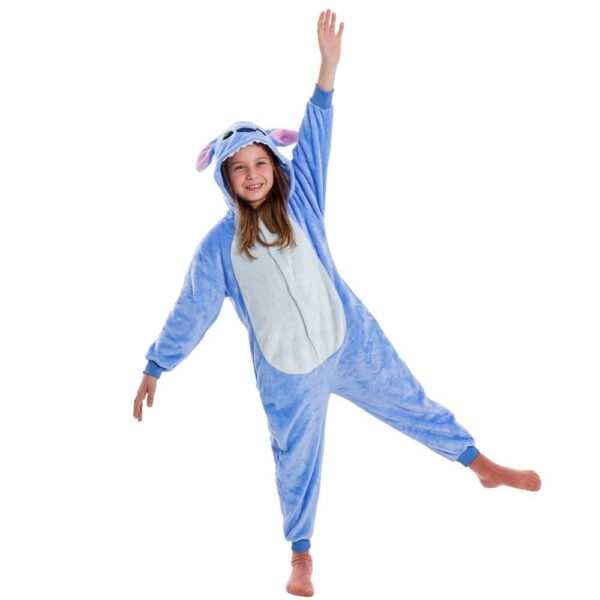 Pijama tip salopeta pentru copii, model stitch, marime 120-130cm - Image 20