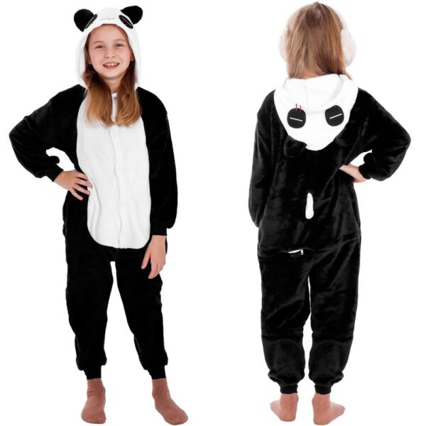 Jumpsuit típusú pizsama gyerekeknek, panda modell, 125-140cm méretben - Image 2